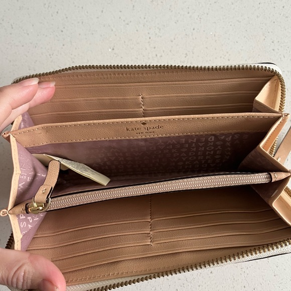 Kate Spade Striped Zip Around Wallet - Picture 13 of 16